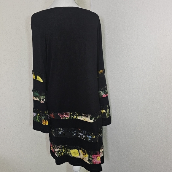 Desigual Womens Dress Paloma Floral/Lace Bell Sleeves Fairycore Fairygoth - Picture 4 of 11